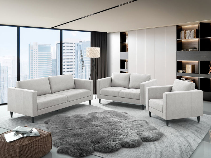 Fauteuil Metro de 32 po en tissu avec coussin de siège capitonné et coussin de dossier réversible - neutre