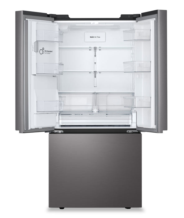 Réfrigérateur LG de 33 po et de 25 pi³ à portes françaises avec machine à glaçons double - acier inoxydable noir - LF25S6330D