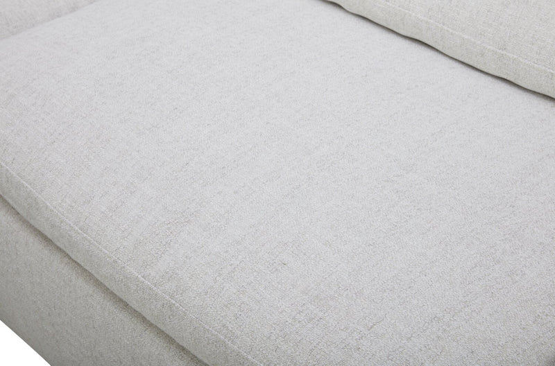 Causeuse à inclinaison électrique modulaire Sky de 91,5 po en tissu avec coussins amovibles en duvet et plumes - blé Nathan