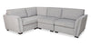 Sofa sectionnel Vault 4 pièces avec 3 fauteuils de rangement - gris