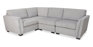 Sofa sectionnel Vault 4 pièces avec 3 fauteuils de rangement - gris