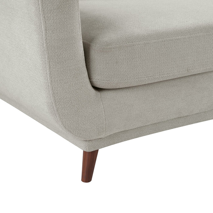 Sofa Cosmo de 80 po en tissu avec coussins de dossier capitonnés - gris