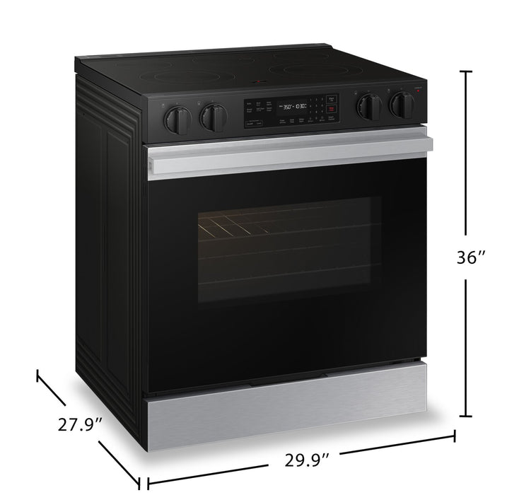 Cuisinière intelligente électrique encastrée Samsung de 6,3 pi³ avec commande vocale - acier inoxydable - NSE6DG8100SRAC