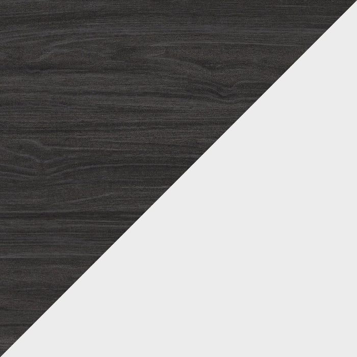 Bureau Elevate de 60 po à hauteur réglable avec rangement et recharge sans fil - blanc et gris