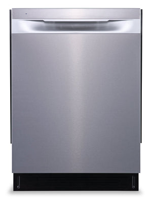 Lave-vaisselle Frigidaire de 24 po et de 49 dBA avec commandes sur le dessus et technologie DishSenseMC - acier inoxydable - FDHP4336AS
