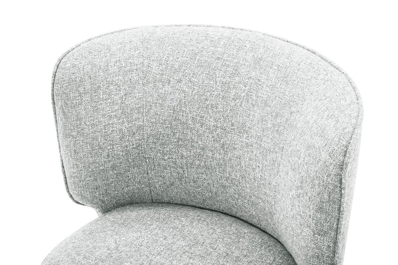 Chaise de salle à manger coulissante Zola en tissu de polyester - gris nuage