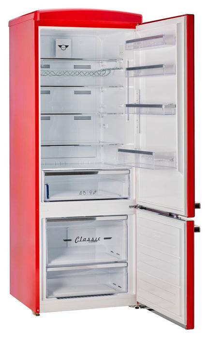 Réfrigérateur Classic Rétro d’Unique de 28 po et de 17 pi3 à congélateur inférieur - rouge - UNQ-455L R AC
