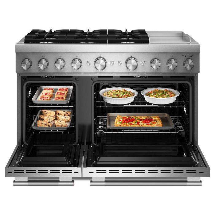 Cuisinière hybride KitchenAid de 6,3 pi³ à 6 brûleurs avec plaque chauffante - acier inoxydable - KFDD948SSS