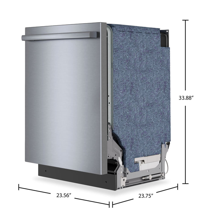 Lave-vaisselle encastré Bosch de série 500 de 24 po de 44 dBA en acier brossé résistant aux traces de doigts - SHX65DM5N