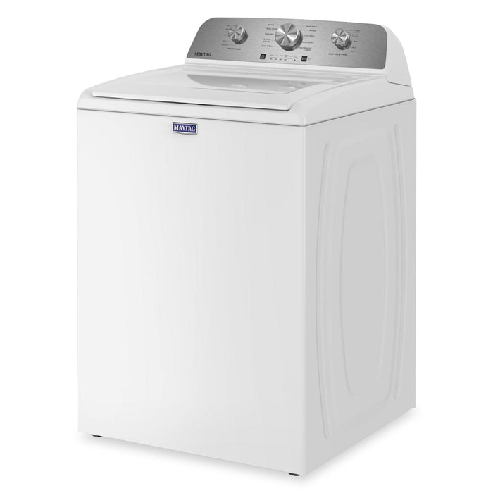 Laveuse à chargement par le haut 4,8 pi3 et sécheuse à gaz 7,0 pi3 avec option de prévention des plis de Maytag - blanches 