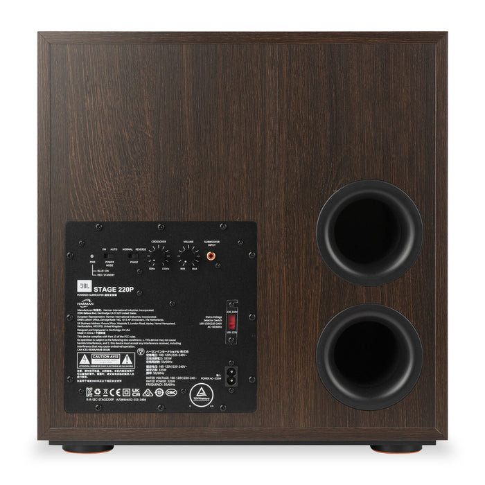 Caisson d’extrêmes graves amplifié de 500 W JBL Stage 220P de 12 po – noir (JBL220PBLKAM)