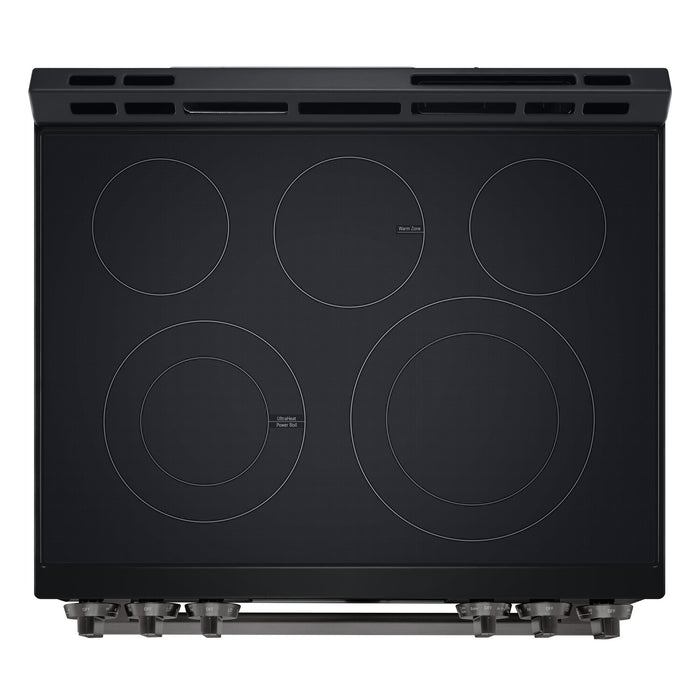 Cuisinière intelligente électrique LG de 6,3 pi3 avec friture à air - acier inoxydable noir - LSEL6333ZE 