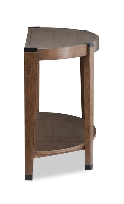 Table de salon ronde Gordon de 56 po en bois massif - brune