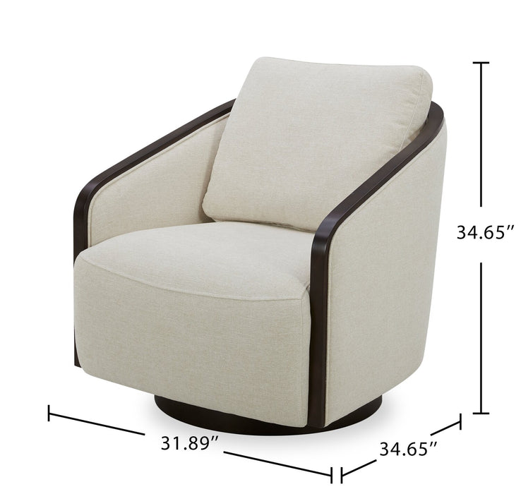 Fauteuil d’appoint pivotant Dolce - taupe