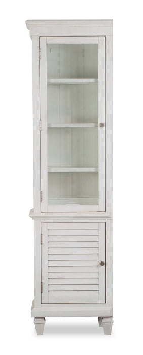 Section latérale rustique Baron de 22 po avec rangement et système de gestion des câbles - albâtre