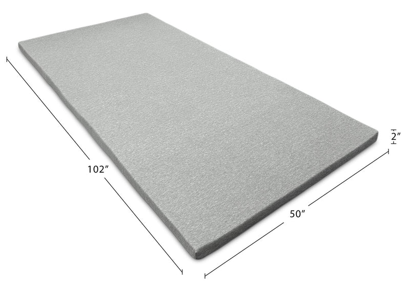 Grand surmatelas pour sofa-lit en mousse à mémoire de forme avec housse amovible à fermeture à glissière