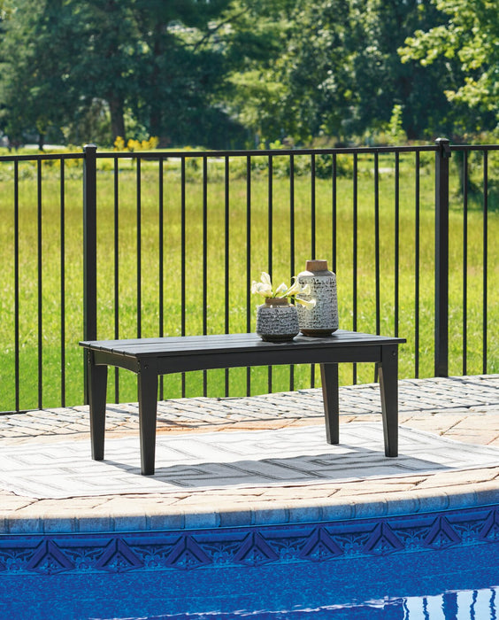 Table à café Lake pour la terrasse à l’extérieur - plastique haute densité, résistant aux intempéries - noire
