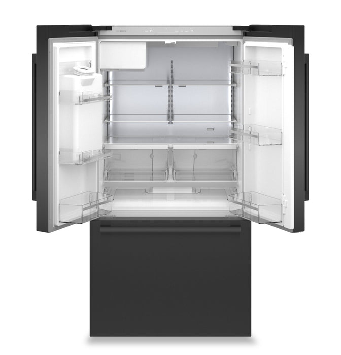 Réfrigérateur Bosch de 21,6 pi³ à portes françaises à congélateur inférieur - Acier inoxydable noir - B36CD52SNB