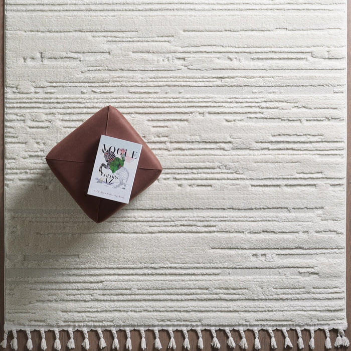 Carpette Riley crème abstraite - 6 pi 3 po x 9 pi