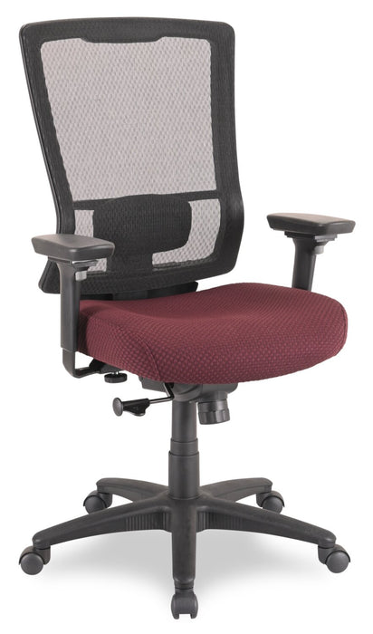 Chaise de bureau Remy de Tempur-Pedic de 26,8 po - bourgogne avec dossier à mailles