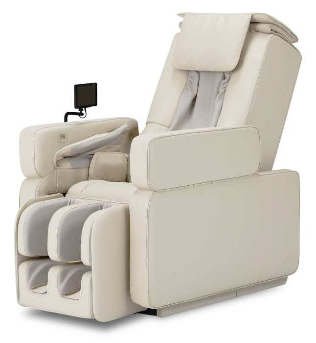 Fauteuil de massage complet Real ProMC de Panasonic en cuir synthétique de qualité supérieure - blanc