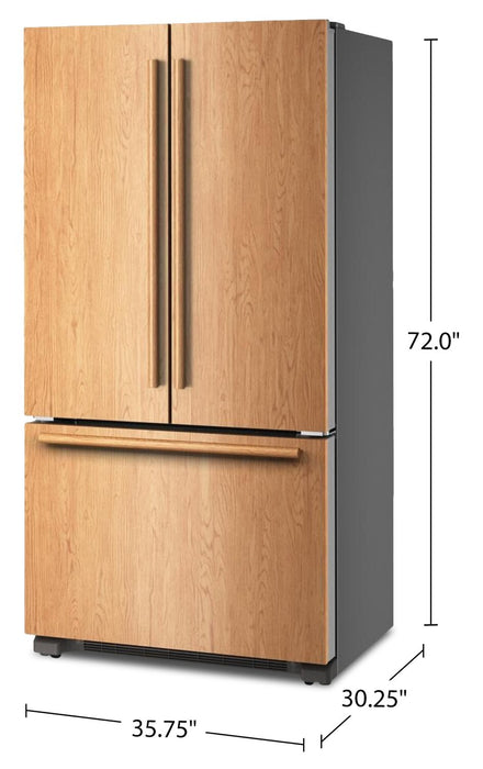 Réfrigérateur KitchenAid de 22 pi³ à portes françaises - panneau personnalisable - KRFC136TPA
