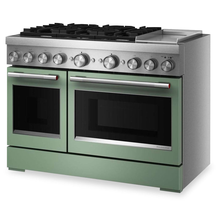 Cuisinière hybride KitchenAid de 6,3 pi³ à 6 brûleurs avec plaque chauffante - cardamome - KFDD948SDC