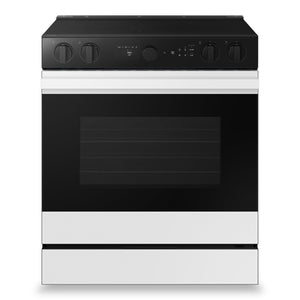 Cuisinière intelligente électrique encastrée Samsung de 6,3 pi³ avec caméra de four - verre blanc - NSE6DB870012AC