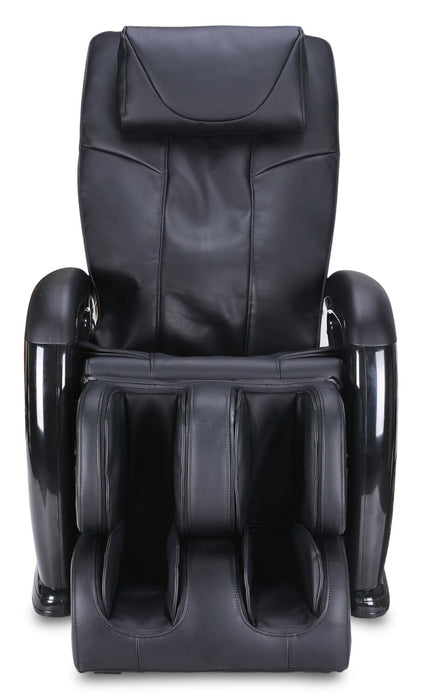 Fauteuil de massage inclinable Remedy de 48,4 po en similicuir - noir