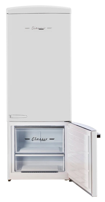 Réfrigérateur Classic Rétro d’Unique de 28 po et de 17 pi3 à congélateur inférieur - blanc - UNQ-455L W AC