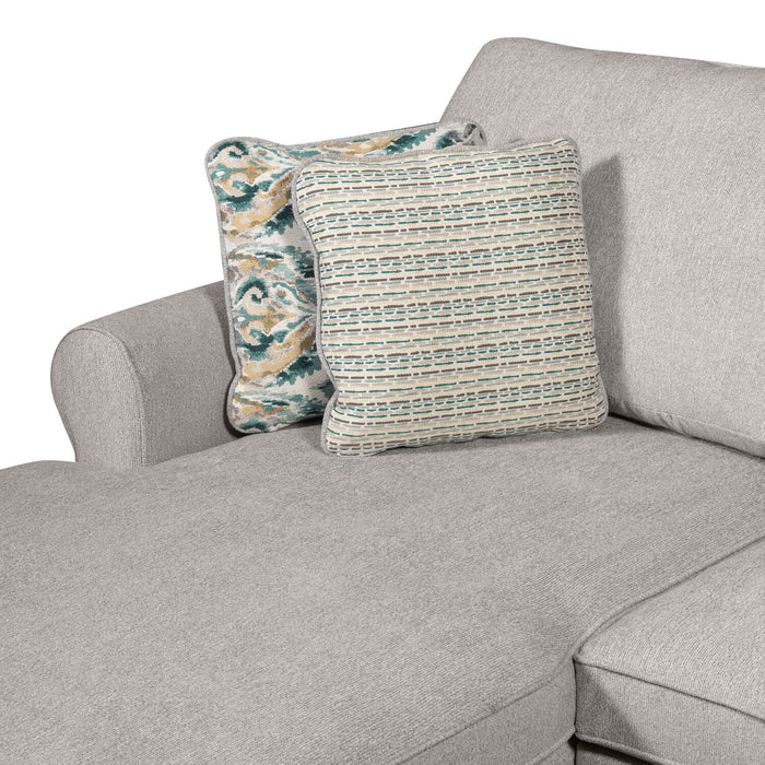 Sofa-lit sectionnel enveloppant de droite Haven de Scott Living 3 pièces en tissu de chenille avec rangement - gris