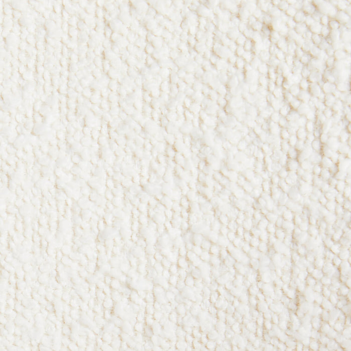 Chaise de salle à manger Gem en tissu bouclé et en métal avec touches dorées - blanche