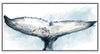 Toile encadrée « Whale Tail » avec fioritures apposées à la main - 21,5 po x 41,5 po