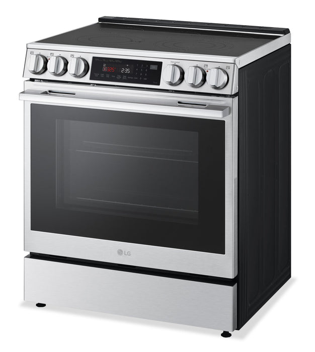 Cuisinière intelligente électrique LG de 6,3 pi³ avec friture à air - acier inoxydable résistant aux traces de doigts - LSEL6335XE 