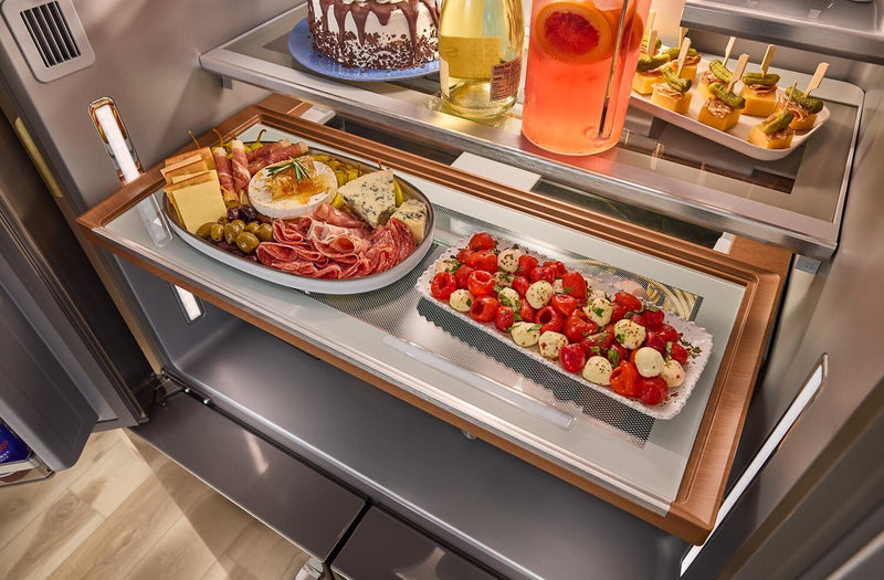 Réfrigérateur à 4 portes KitchenAid de 36 po et de 19,4 pi3 de profondeur comptoir - acier inoxydable - KRQC736RPS