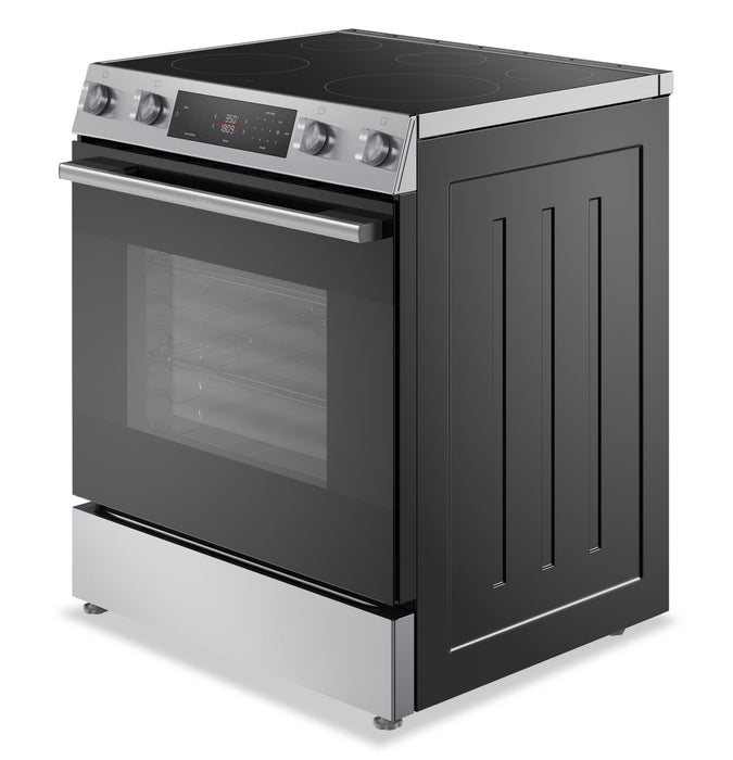 Cuisinière électrique Bosch série 100 de 5,8 pi3 et de 30 po avec préchauffage rapide et friture à air - acier inoxydable - HEF1050MC