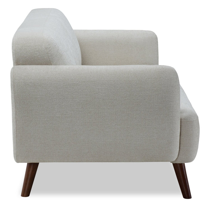 Sofa Sadie de 78,7 po en tissu avec pattes en hévéa - beige 
