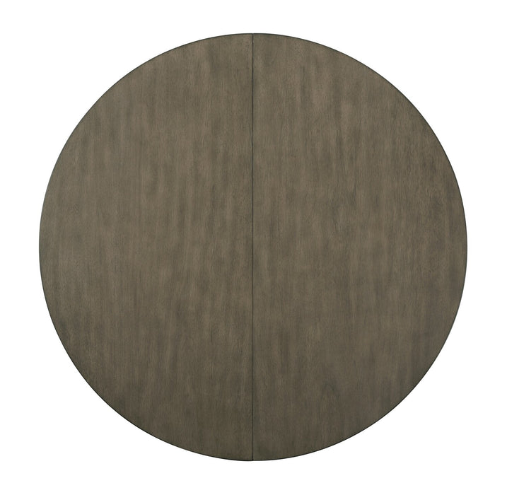 Table de salle à manger ronde Brook de 42 po à 54 po (L) avec rallonge - blanche et brune