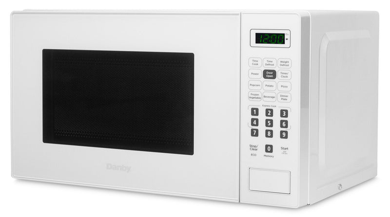 Four à micro-ondes de comptoir Danby de 0,7 pi³ avec dégivrage automatique - blanc - DBMW0721BWW