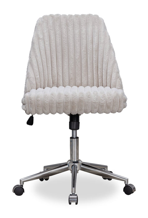 Chaise de bureau réglable Mink de Sealy de 26 po - crème