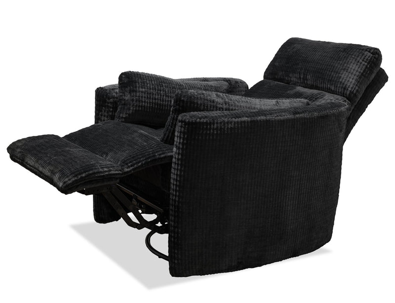 Fauteuil pivotant coulissant à inclinaison électrique Remi de 38 po en tissu avec ports USB - anthracite 