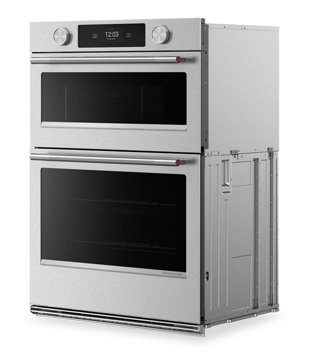 Four mural combiné intelligent électrique KitchenAid de 30 po - acier inoxydable PrintShield<sup>MC</sup> - KOEC730SPS