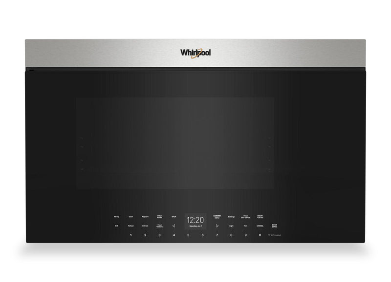 Four à micro-ondes à hotte intégrée Whirlpool de 1,1 pi³ à installation affleurée avec friture à air - acier inoxydable - YWMMF7330RZ
