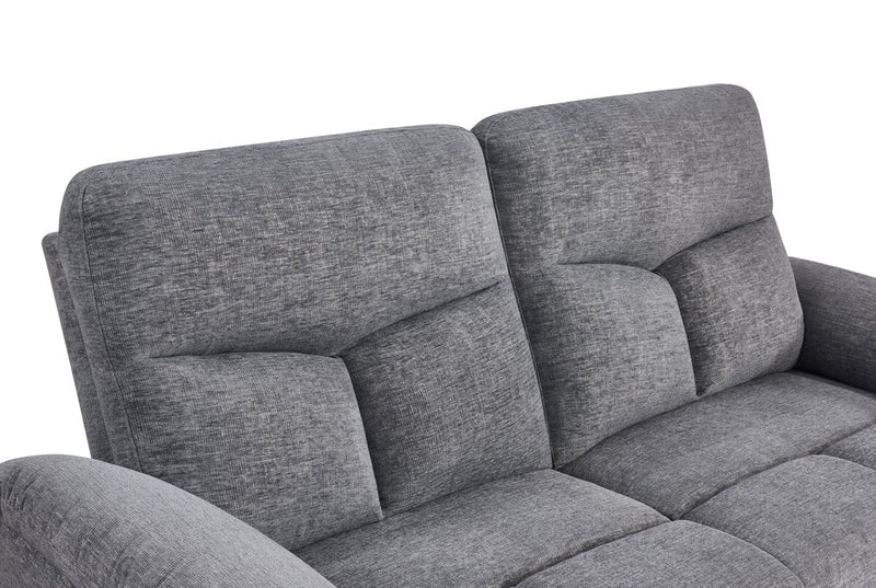 Sofa à inclinaison manuelle Blake de 76,8 po en tissu de chenille - gris 