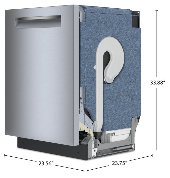 Lave-vaisselle intelligent Bosch de série 800 de 24 po avec 3e panier - acier inoxydable résistant aux traces de doigts - SHP78DM5N