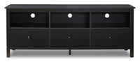 Meuble pour téléviseur moderne Renner de 58 po avec rangement pour téléviseurs de jusqu’à 65 po - noir mat