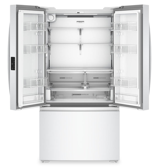 Réfrigérateur Whirlpool de 24 pi3 et de 36 po de profondeur comptoir véritable à portes françaises - blanc - WRFC3036RW