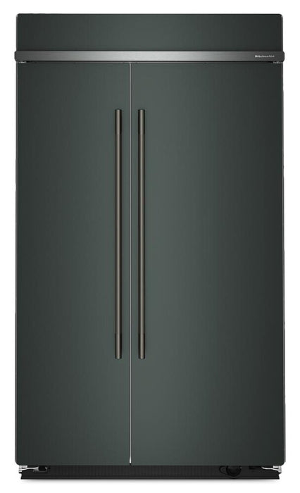 Réfrigérateur encastré KitchenAid de 29,4 pi3 et de 48 po à compartiments juxtaposés - genièvre - KBSN748SJP