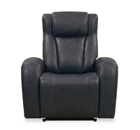 Fauteuil à inclinaison électrique Titan de Shaquille O’Neal Home de 42 po en cuir véritable avec confort Shaq-o-pedic - noir