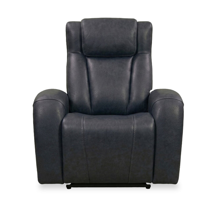 Fauteuil à inclinaison électrique Titan de Shaquille O’Neal Home de 42 po en cuir véritable avec confort Shaq-o-pedic - noir